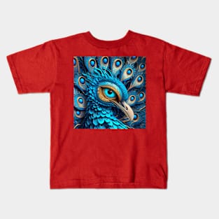 Realistic Image Peacock Bird Head Kids T-Shirt